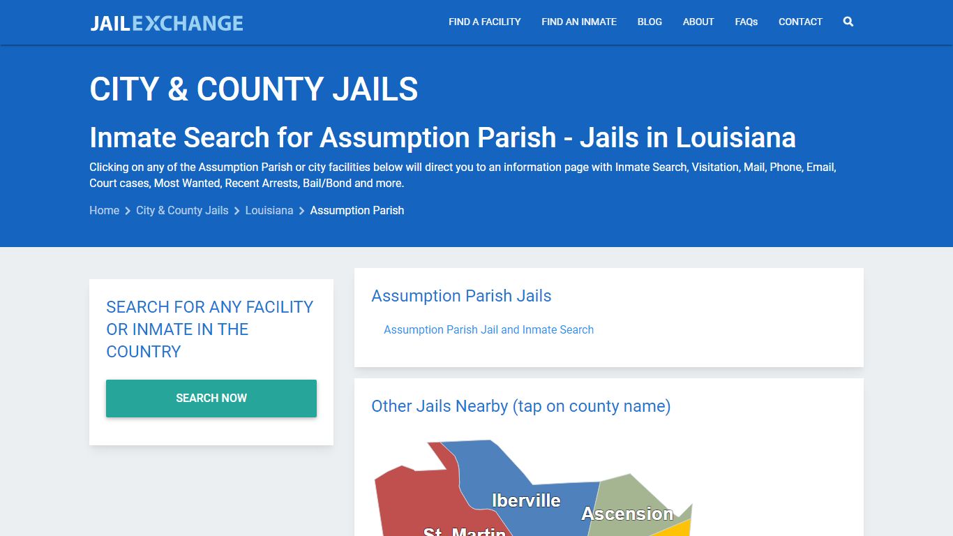 Inmate Search for Assumption Parish | Jails in Louisiana - Jail Exchange